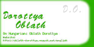 dorottya oblath business card